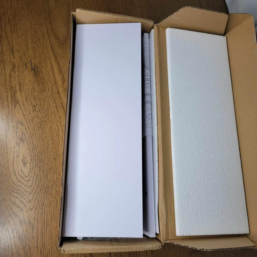 Boswillon Floating Shelves Wall Mounted Set of 2, White, 15.7 in